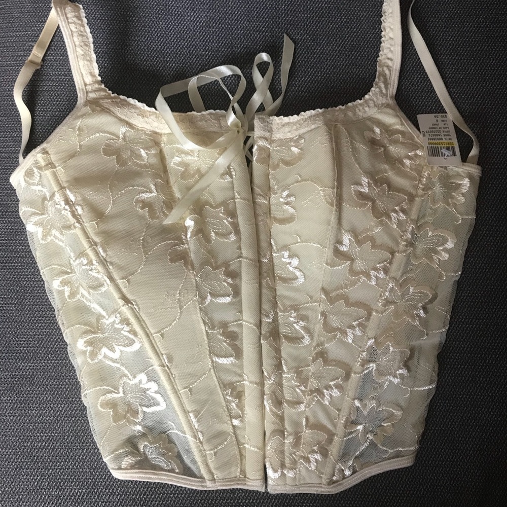 Ivory lace up corset